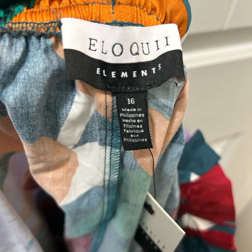 ELOQUII Colorful Floral Belted Dress | Size 16 | NWT - Picture 7 of 7